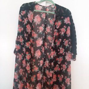 Charlotte Russe Floral Kimono